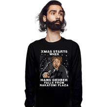 Load image into Gallery viewer, Shirts Long Sleeve Shirts, Unisex / Small / Black Hans Gruber Ugly Sweater