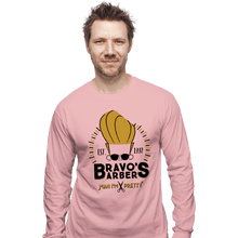 Load image into Gallery viewer, Shirts Long Sleeve Shirts, Unisex / Small / Pink Bravo's Barbers