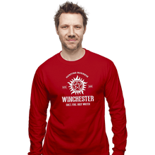 Load image into Gallery viewer, Shirts Long Sleeve Shirts, Unisex / Small / Red Winchester Hunting Business