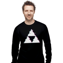 Load image into Gallery viewer, Shirts Long Sleeve Shirts, Unisex / Small / Black Ddjvigo's Glitch Triforce