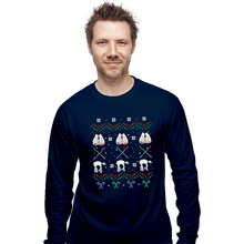 Load image into Gallery viewer, Shirts Long Sleeve Shirts, Unisex / Small / Navy Hothy Christmas