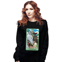 Load image into Gallery viewer, Daily_Deal_Shirts Long Sleeve Shirts, Unisex / Small / Black Tarot Ghibli Strength