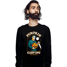 Load image into Gallery viewer, Secret_Shirts Long Sleeve Shirts, Unisex / Small / Black Halloween Carving