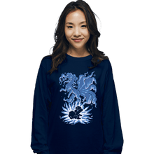 Load image into Gallery viewer, Shirts Long Sleeve Shirts, Unisex / Small / Navy The Ice Tailed Fox Within