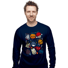 Load image into Gallery viewer, Daily_Deal_Shirts Long Sleeve Shirts, Unisex / Small / Navy Halloween Fruit