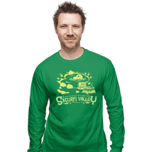 Load image into Gallery viewer, Shirts Long Sleeve Shirts, Unisex / Small / Irish Green Relax In Saturn Valley