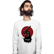 Load image into Gallery viewer, Shirts Long Sleeve Shirts, Unisex / Small / White Red Sun Swordsman