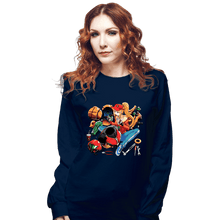 Load image into Gallery viewer, Secret_Shirts Long Sleeve Shirts, Unisex / Small / Navy Suit Repair!