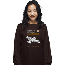 Load image into Gallery viewer, Shirts Long Sleeve Shirts, Unisex / Small / Dark Chocolate Serenity Service And Repair Manual