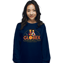 Load image into Gallery viewer, Daily_Deal_Shirts Long Sleeve Shirts, Unisex / Small / Navy Globex Corp