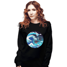Load image into Gallery viewer, Shirts Long Sleeve Shirts, Unisex / Small / Black Breath Of The Great Wave