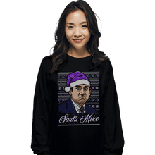Load image into Gallery viewer, Shirts Long Sleeve Shirts, Unisex / Small / Black Santa Mike