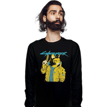 Load image into Gallery viewer, Shirts Long Sleeve Shirts, Unisex / Small / Black Cyberpurr