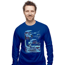 Load image into Gallery viewer, Shirts Long Sleeve Shirts, Unisex / Small / Royal Blue Green Hill Zone