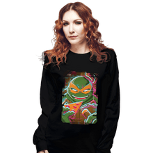Load image into Gallery viewer, Daily_Deal_Shirts Long Sleeve Shirts, Unisex / Small / Black Glitch Michelangelo
