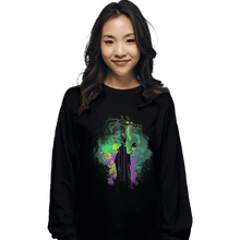 Load image into Gallery viewer, Shirts Long Sleeve Shirts, Unisex / Small / Black Maleficent Art