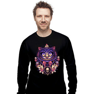 Daily_Deal_Shirts Long Sleeve Shirts, Unisex / Small / Black The Mysterious Smile