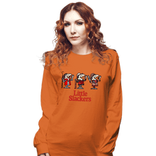 Load image into Gallery viewer, Daily_Deal_Shirts Long Sleeve Shirts, Unisex / Small / Orange Little Slackers