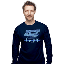 Load image into Gallery viewer, Shirts Long Sleeve Shirts, Unisex / Small / Navy Running Man ICS Legends
