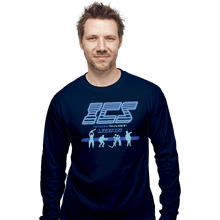 Load image into Gallery viewer, Shirts Long Sleeve Shirts, Unisex / Small / Navy Running Man ICS Legends