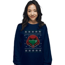 Load image into Gallery viewer, Shirts Long Sleeve Shirts, Unisex / Small / Navy The Larvas Hunter Christmas