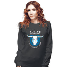 Load image into Gallery viewer, Daily_Deal_Shirts Long Sleeve Shirts, Unisex / Small / Charcoal Bovine University