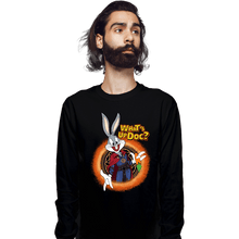 Load image into Gallery viewer, Daily_Deal_Shirts Long Sleeve Shirts, Unisex / Small / Black Doctor Bunny Looneyverse