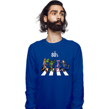 Load image into Gallery viewer, Daily_Deal_Shirts Long Sleeve Shirts, Unisex / Small / Royal Blue The 80's Road