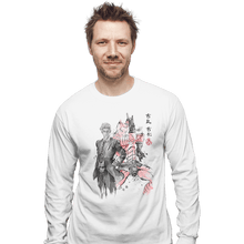 Load image into Gallery viewer, Shirts Long Sleeve Shirts, Unisex / Small / White Killer Queen Sumi-e