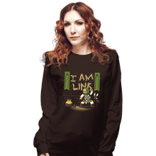 Load image into Gallery viewer, Shirts Long Sleeve Shirts, Unisex / Small / Dark Chocolate I Am Link