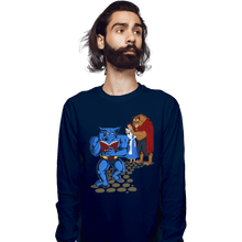 Load image into Gallery viewer, Shirts Long Sleeve Shirts, Unisex / Small / Navy Torn Between Beasts