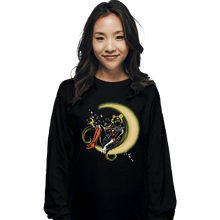 Load image into Gallery viewer, Shirts Long Sleeve Shirts, Unisex / Small / Black Moon Power