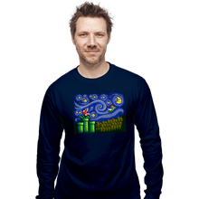 Load image into Gallery viewer, Daily_Deal_Shirts Long Sleeve Shirts, Unisex / Small / Navy Starry Flight
