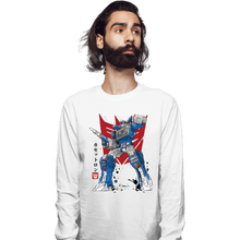 Load image into Gallery viewer, Daily_Deal_Shirts Long Sleeve Shirts, Unisex / Small / White Sound Sumi-e