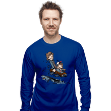 Load image into Gallery viewer, Shirts Long Sleeve Shirts, Unisex / Small / Royal Blue Pretty Dang Good Babysitter