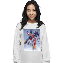 Load image into Gallery viewer, Daily_Deal_Shirts Long Sleeve Shirts, Unisex / Small / White Wing Zero Watercolor