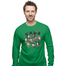 Load image into Gallery viewer, Shirts Long Sleeve Shirts, Unisex / Small / Irish Green Fireflys