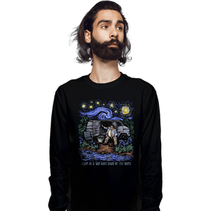 Daily_Deal_Shirts Long Sleeve Shirts, Unisex / Small / Black I Live In A Van Gogh