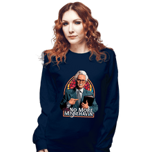 Load image into Gallery viewer, Daily_Deal_Shirts Long Sleeve Shirts, Unisex / Small / Navy No More Misbehavin'