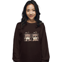 Load image into Gallery viewer, Shirts Long Sleeve Shirts, Unisex / Small / Dark Chocolate AM PM