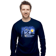 Load image into Gallery viewer, Daily_Deal_Shirts Long Sleeve Shirts, Unisex / Small / Navy Starry Night
