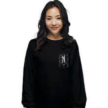 Load image into Gallery viewer, Daily_Deal_Shirts Long Sleeve Shirts, Unisex / Small / Black Nevermore Pocket Print