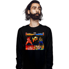 Load image into Gallery viewer, Shirts Long Sleeve Shirts, Unisex / Small / Black Goku VS Vegeta Alternate Version