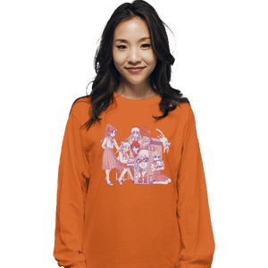 Daily_Deal_Shirts Long Sleeve Shirts, Unisex / Small / Orange At The Arcade