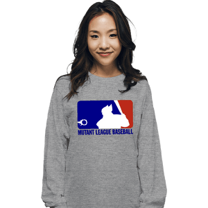 Shirts Long Sleeve Shirts, Unisex / Small / Sports Grey Mutant League Baseball