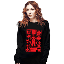 Load image into Gallery viewer, Daily_Deal_Shirts Long Sleeve Shirts, Unisex / Small / Black Mario Model Sprue