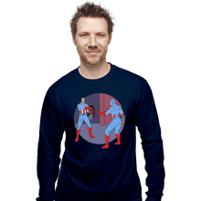 Load image into Gallery viewer, Shirts Long Sleeve Shirts, Unisex / Small / Navy Captain Americas