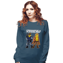 Load image into Gallery viewer, Secret_Shirts Long Sleeve Shirts, Unisex / Small / Indigo Blue Twin Snakes