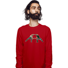 Load image into Gallery viewer, Shirts Long Sleeve Shirts, Unisex / Small / Red 80s Fusion