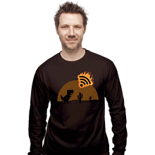 Load image into Gallery viewer, Shirts Long Sleeve Shirts, Unisex / Small / Dark Chocolate Apocalypsis Signal